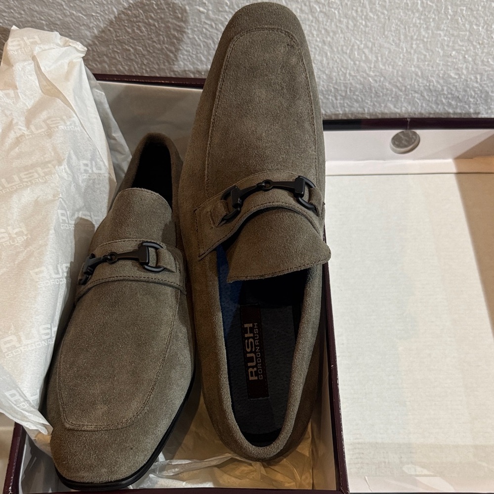 Gordon Rush Men's Suede Loafers - Taupe